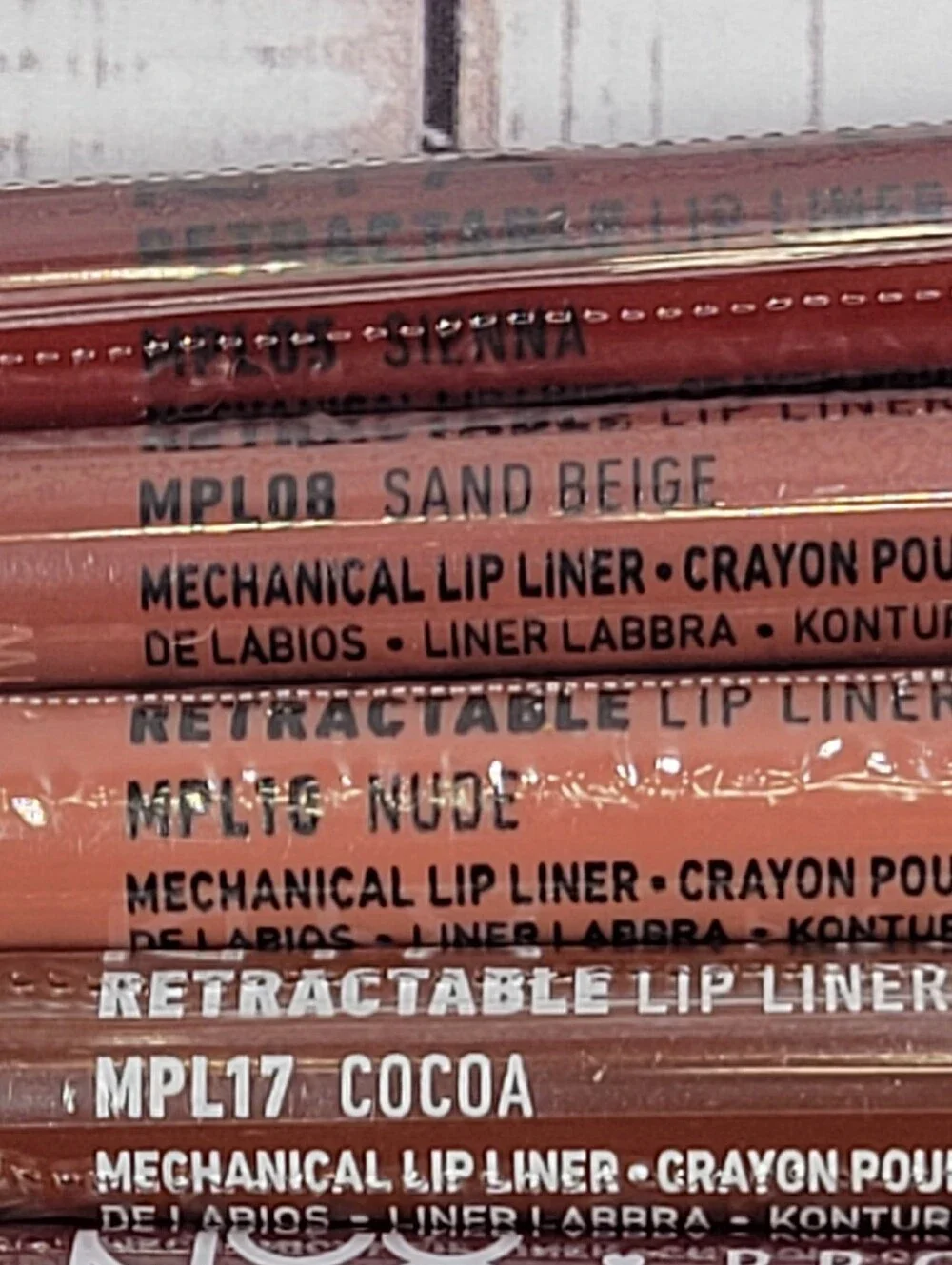7 Piece Nyx Retractable Long-Lasting Mechanical Lip Liner Bundle NEW!
